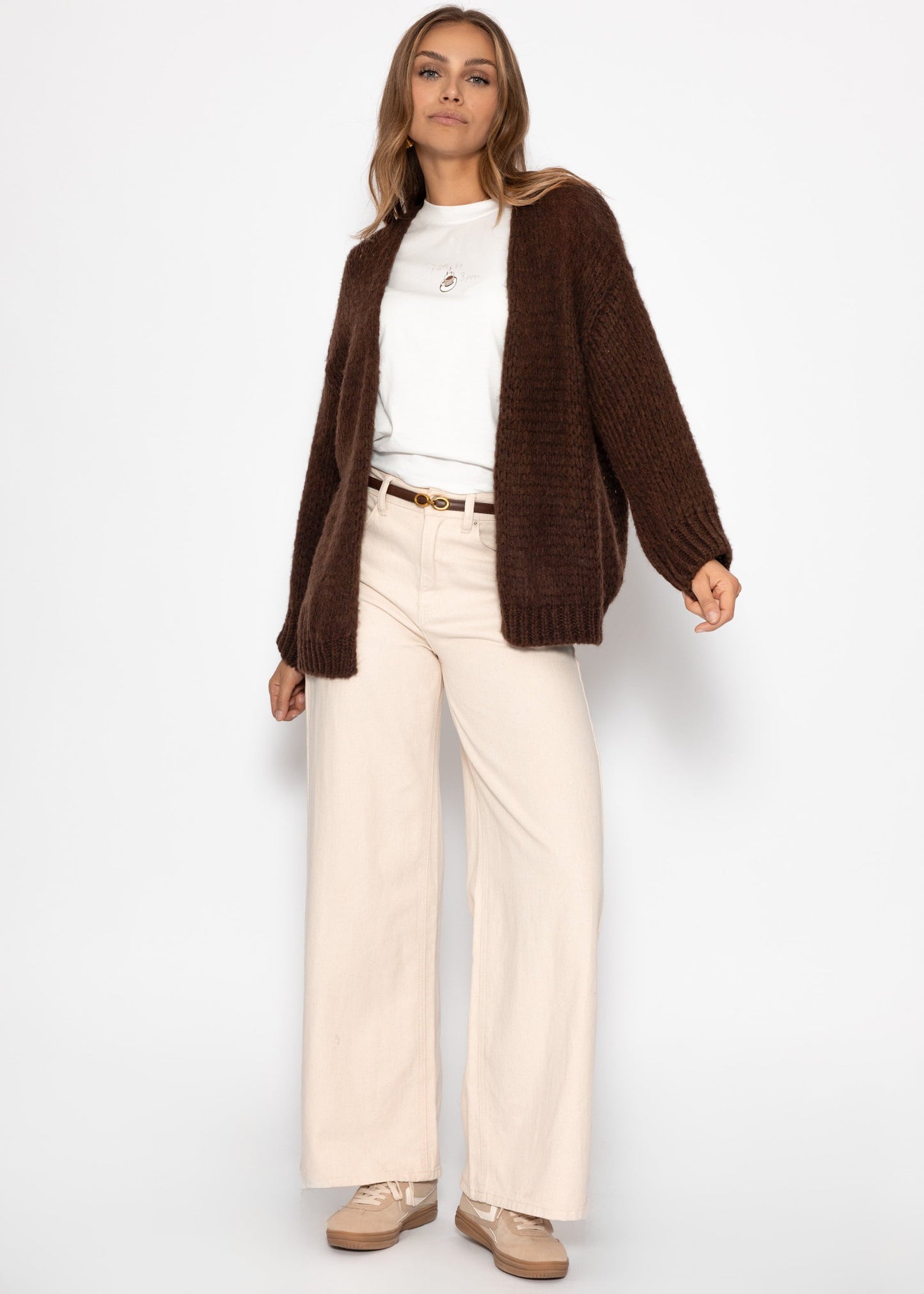 Oversize Cardigan - dunkelbraun