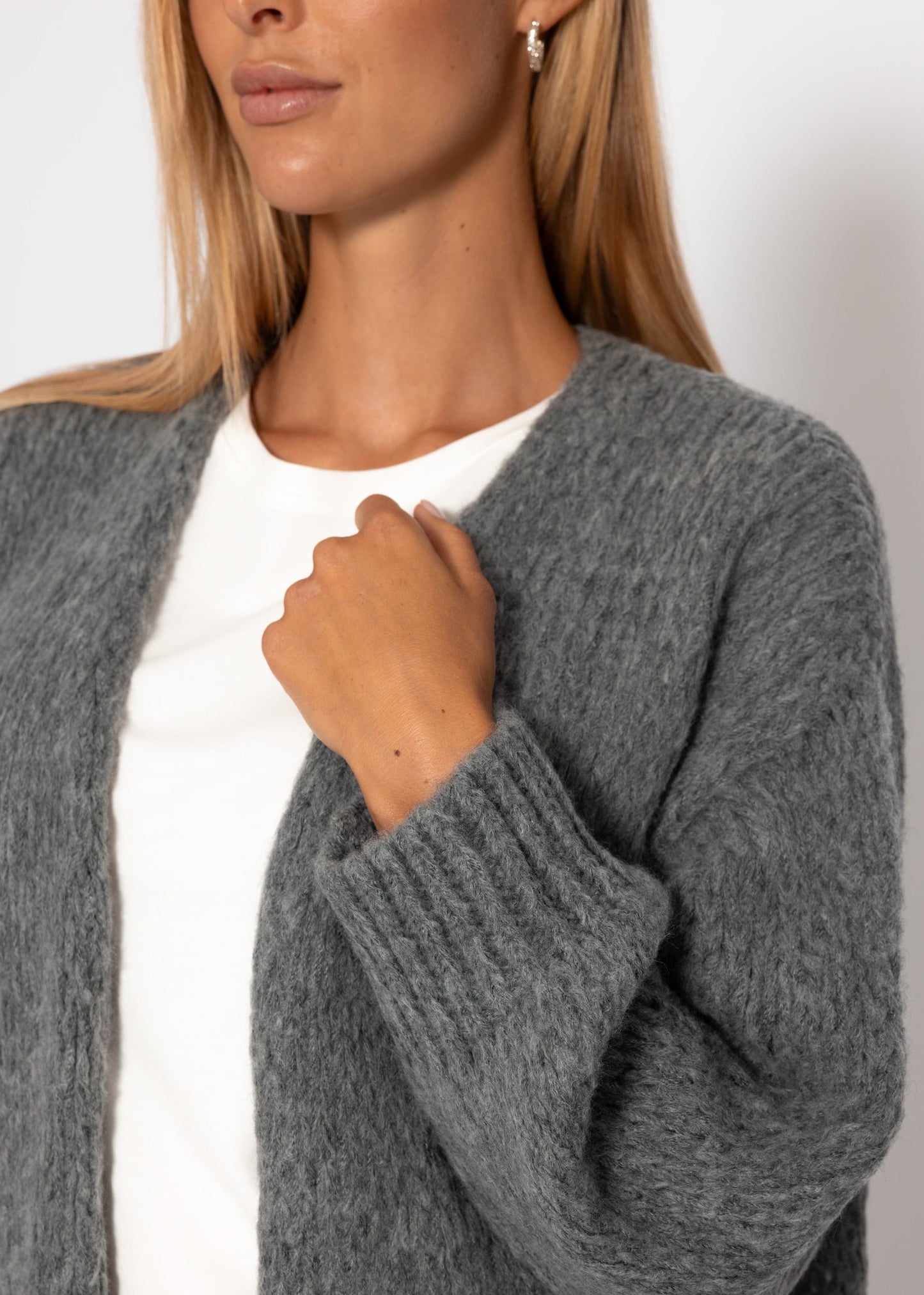 Oversize Cardigan - dunkelgrau