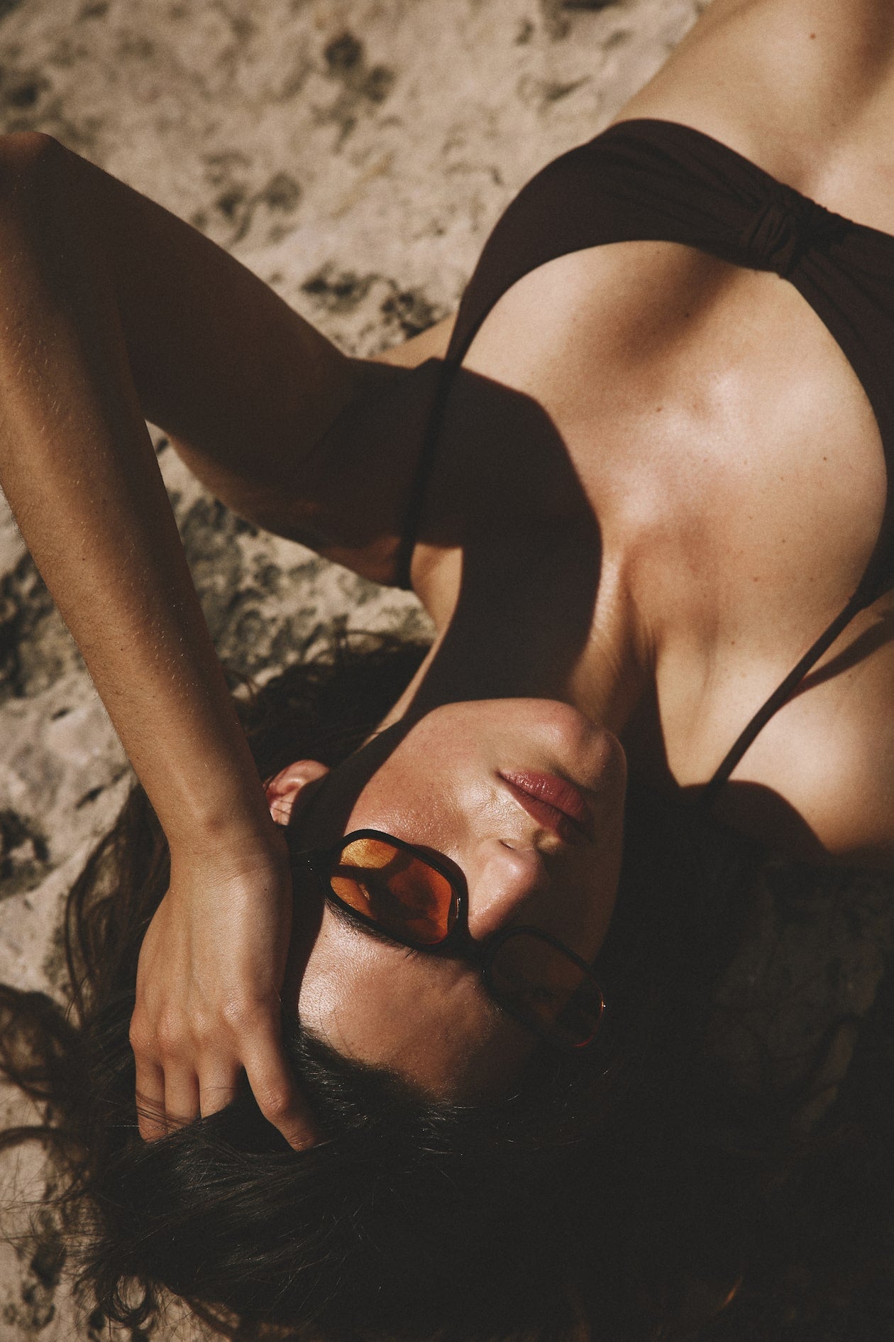 Sonnenbrille Rectangular Bordeaux