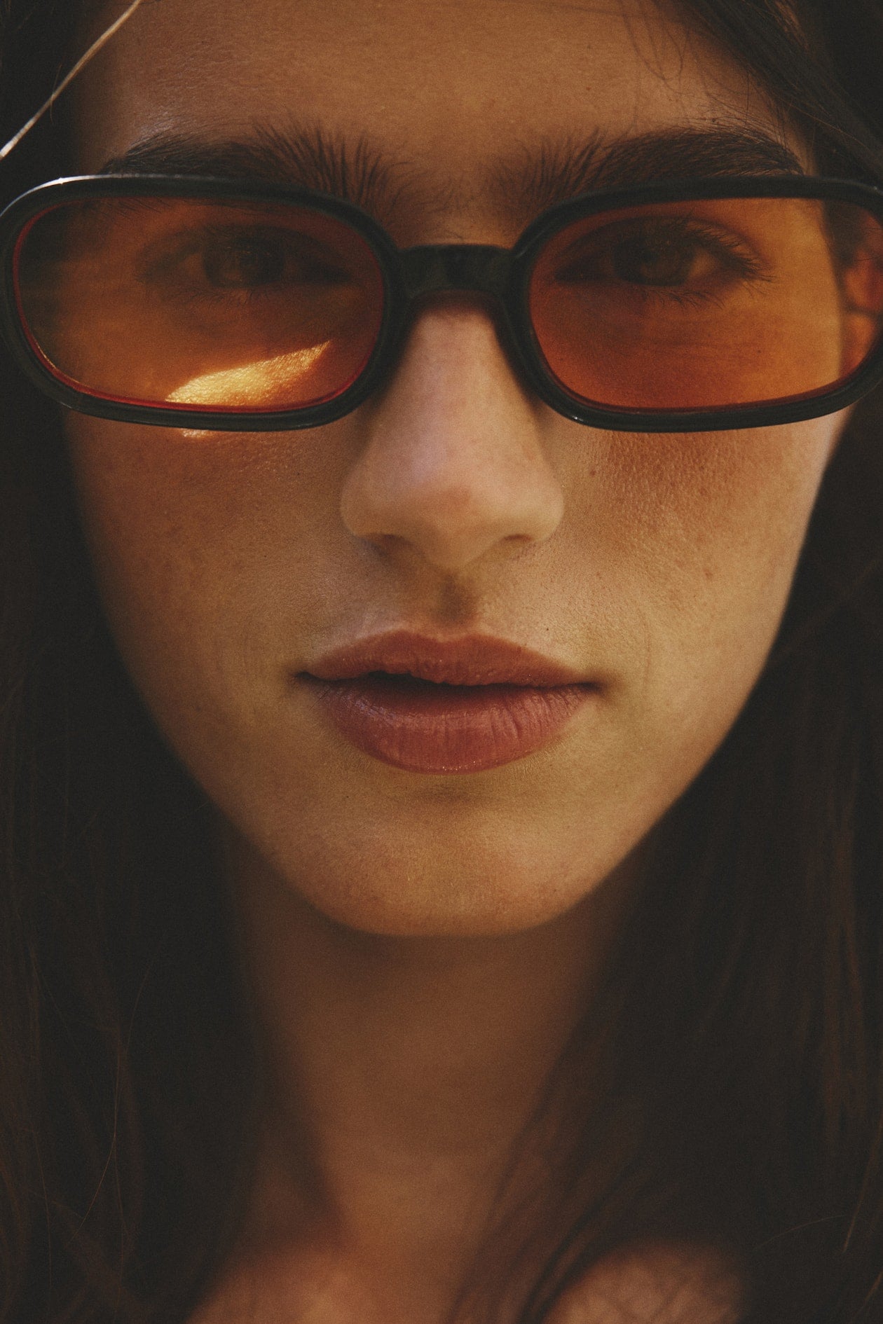 Sonnenbrille Rectangular Bordeaux