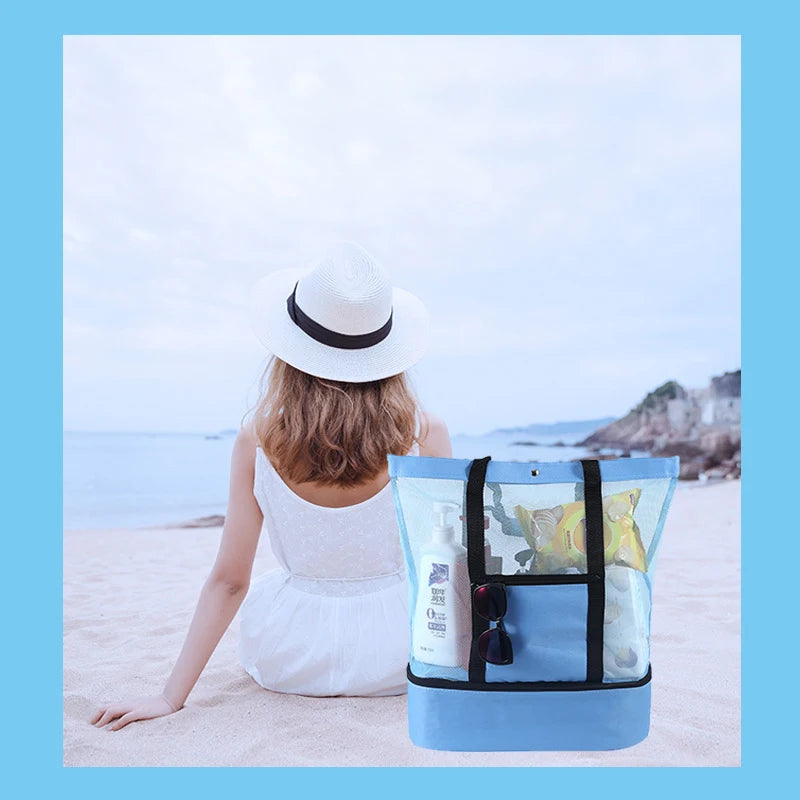 Lunessa™ MeshCool Strandtasche – 2-in-1 mit Kühlfach