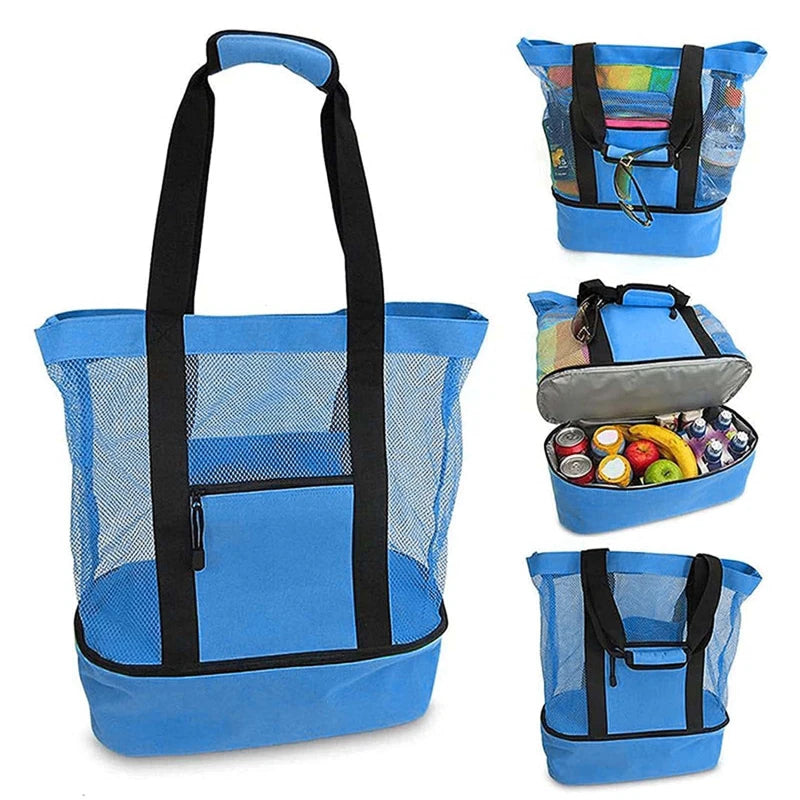 Lunessa™ MeshCool Strandtasche – 2-in-1 mit Kühlfach