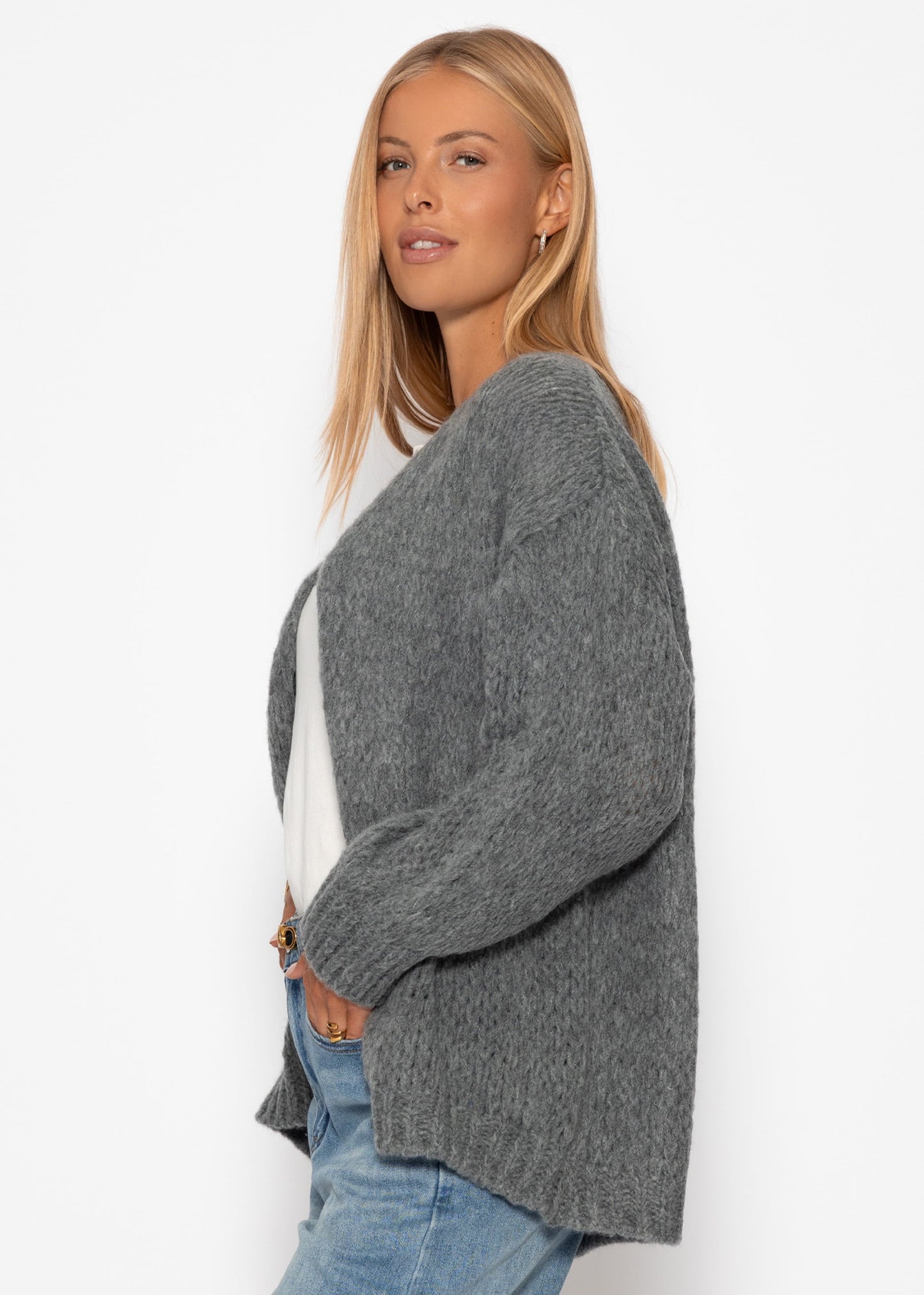 Oversize Cardigan - dunkelgrau