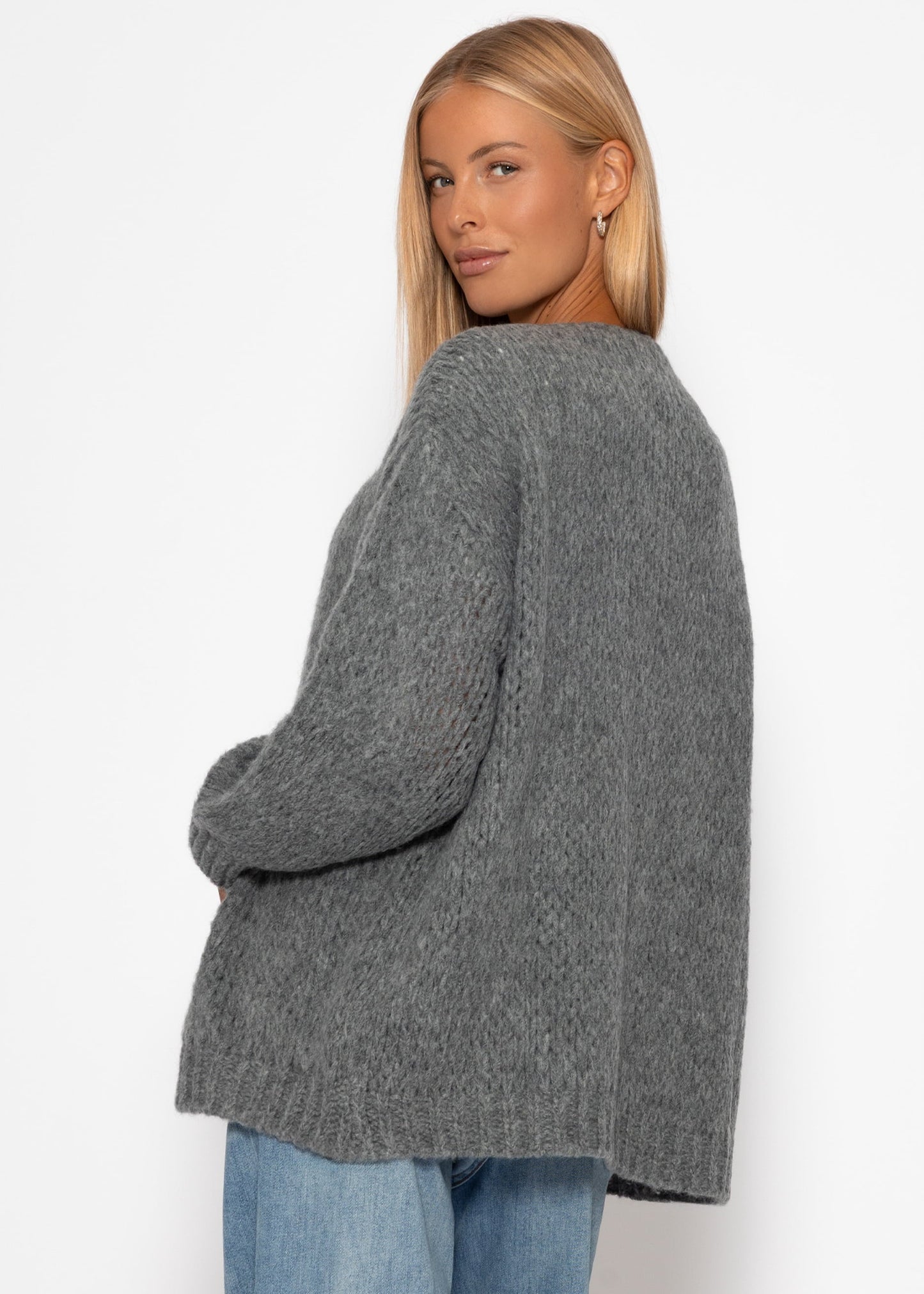 Oversize Cardigan - dunkelgrau