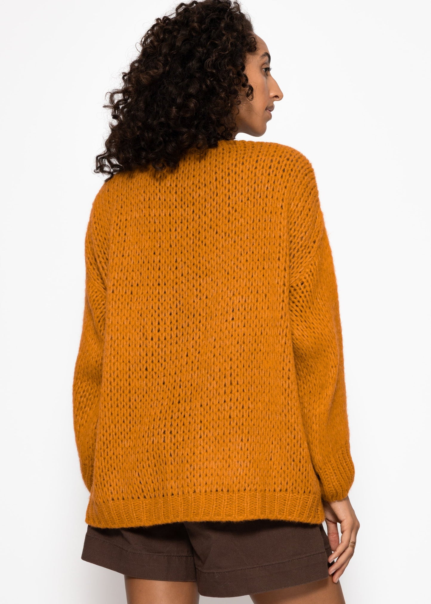 Oversize Cardigan - senfgelb