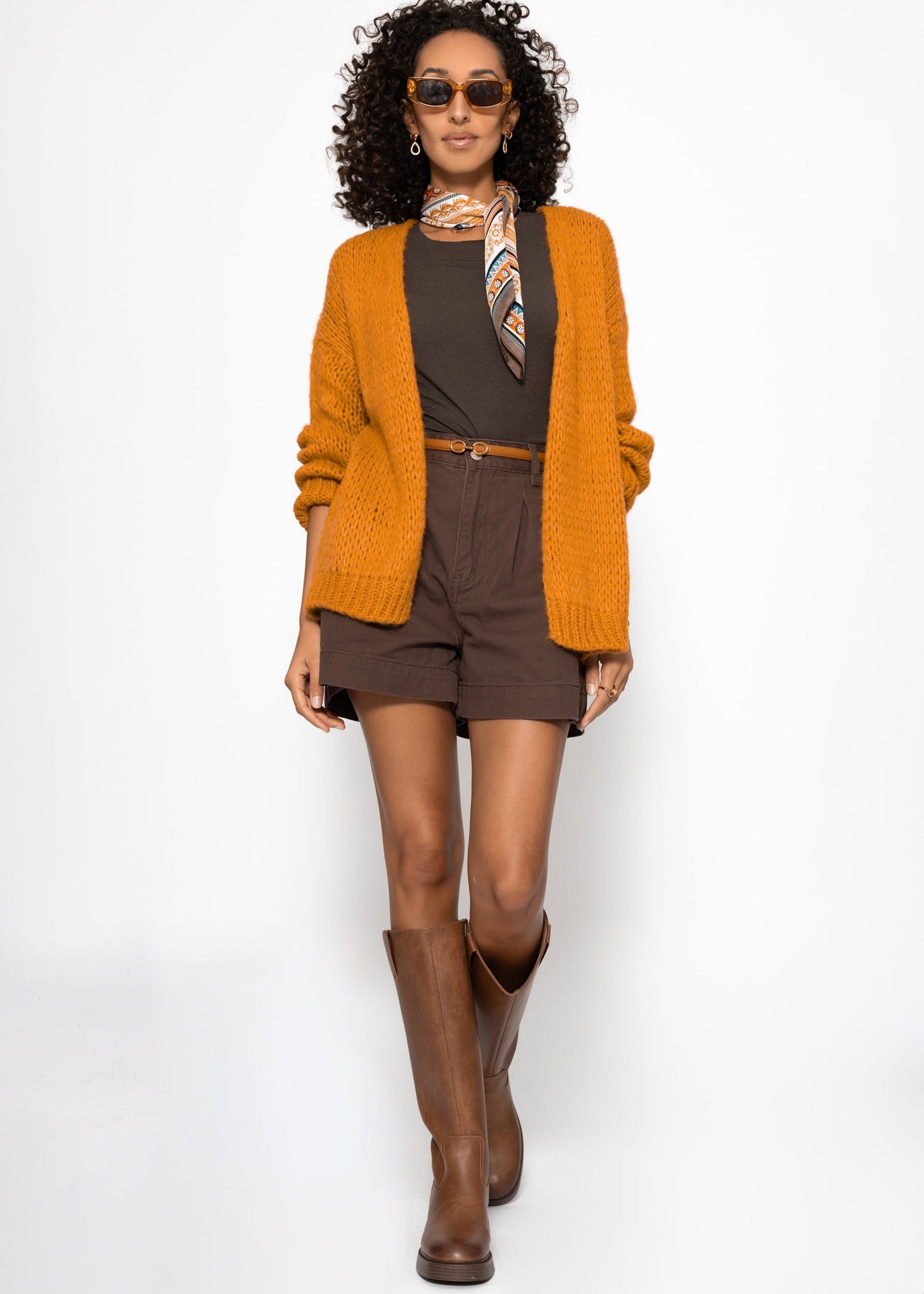 Oversize Cardigan - senfgelb